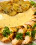 Delicious Chicken Breast with Roasted Potatoes and Cheesy Béchamel sauce
